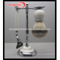 badger hair shaving brush set,shaving saftey razor and stand free samples,wholesale men's shaving brush